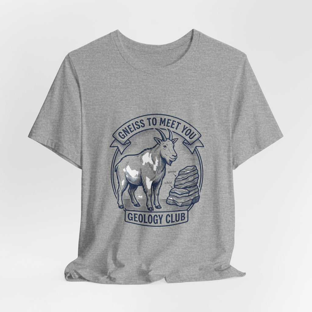 Gneiss To Meet You Geology Club Tee | Science Humor, Rock Pun - Velqono