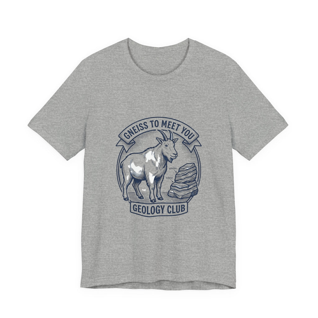 Gneiss To Meet You Geology Club Tee | Science Humor, Rock Pun - Velqono
