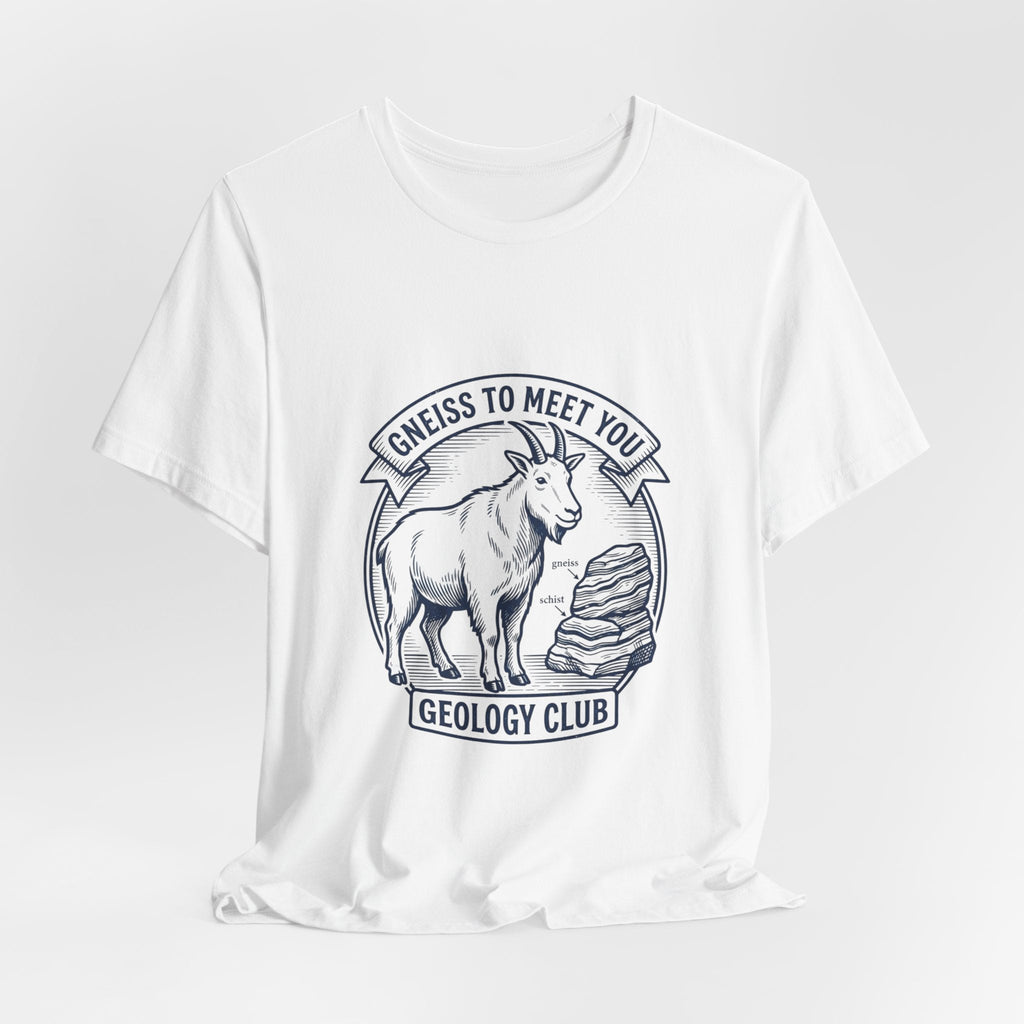 Gneiss To Meet You Geology Club Tee | Science Humor, Rock Pun - Velqono