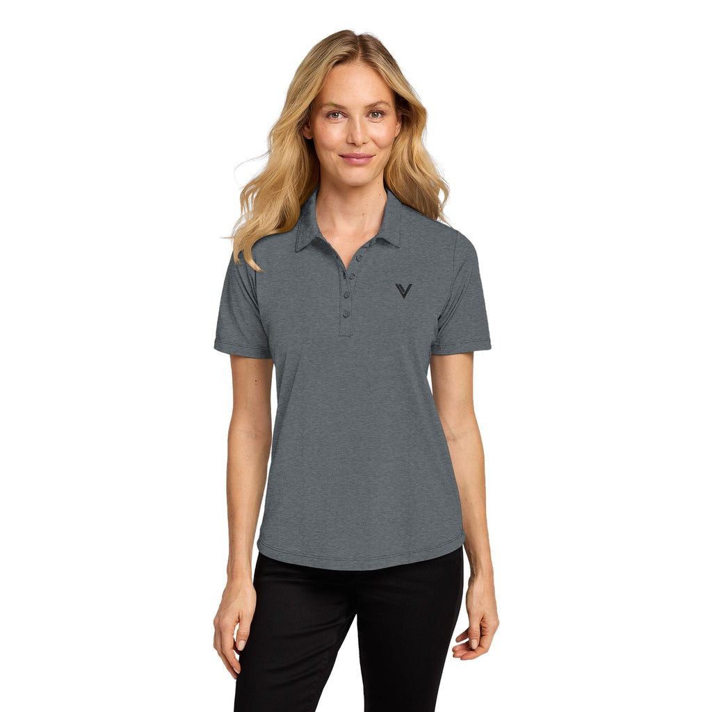 Ladies Fine Pique Blend Polo — Women's Classic Black Polo Shirt - Velqono