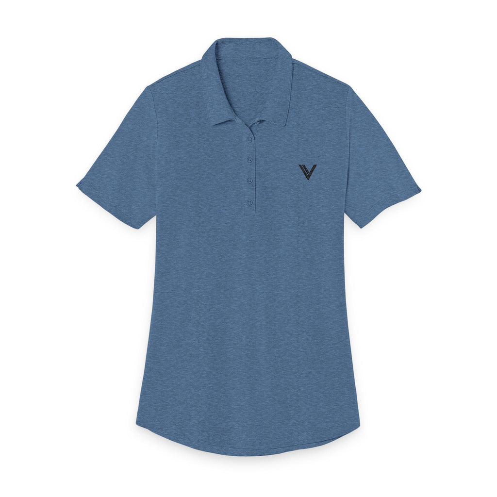 Ladies Fine Pique Blend Polo — Women's Classic Black Polo Shirt - Velqono
