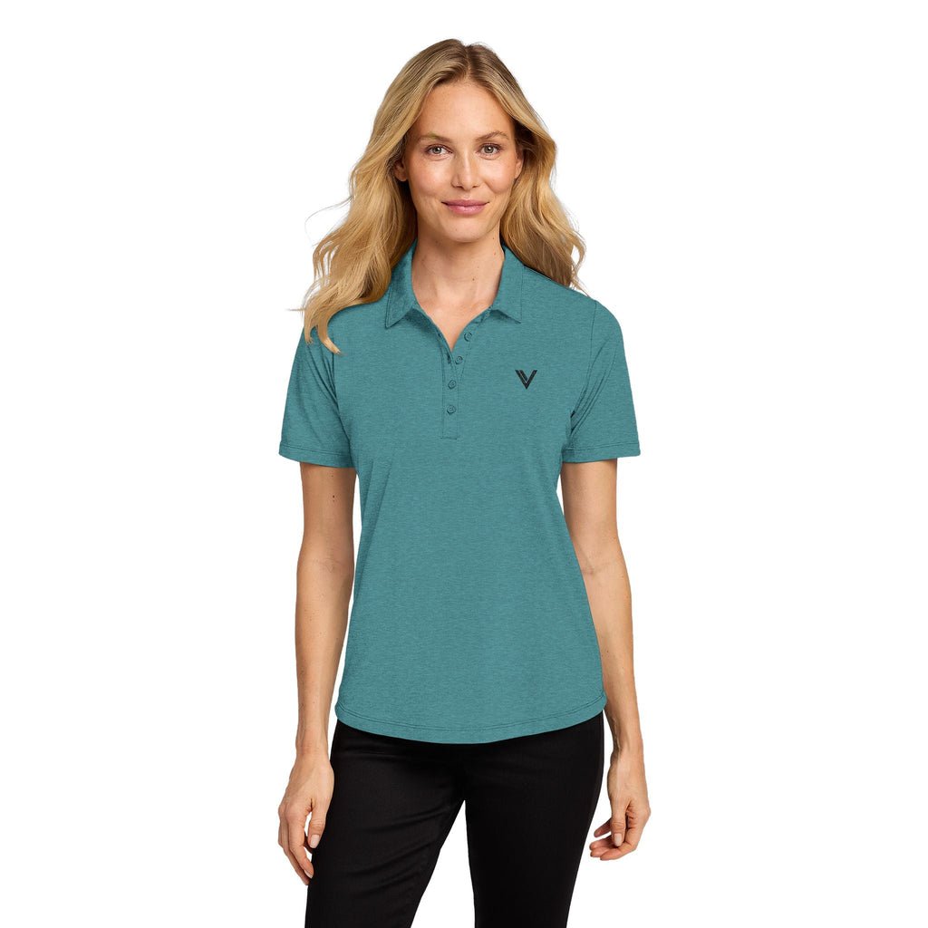 Ladies Fine Pique Blend Polo — Women's Classic Black Polo Shirt - Velqono