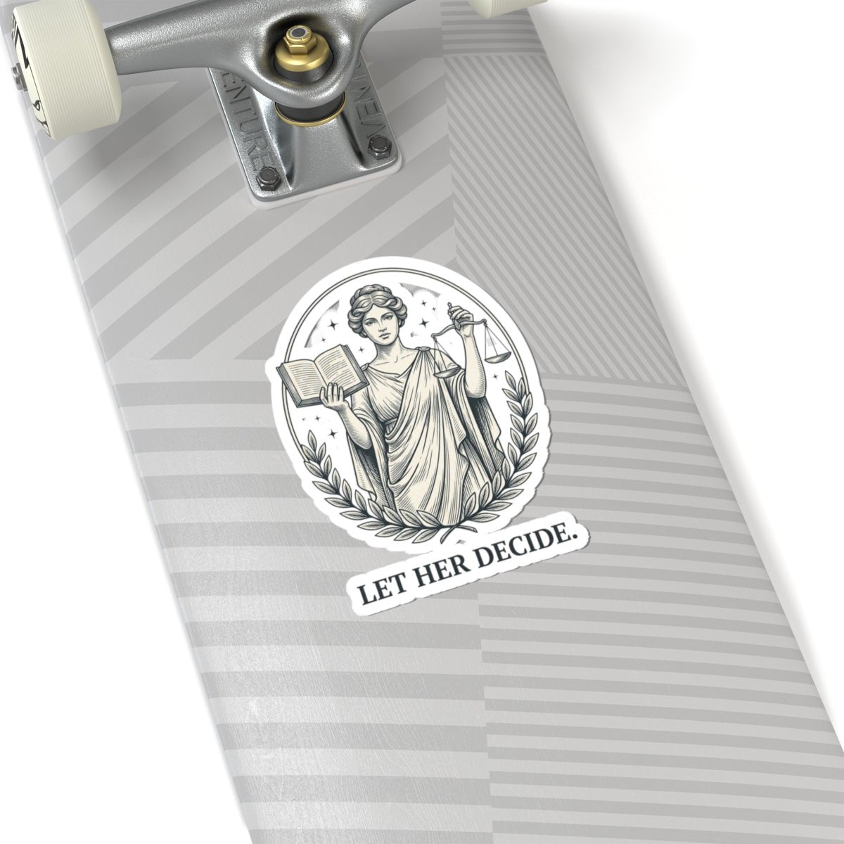 Let Her Decide Kiss-Cut Sticker | Feminist Equality, Women Supporting Women - Velqono