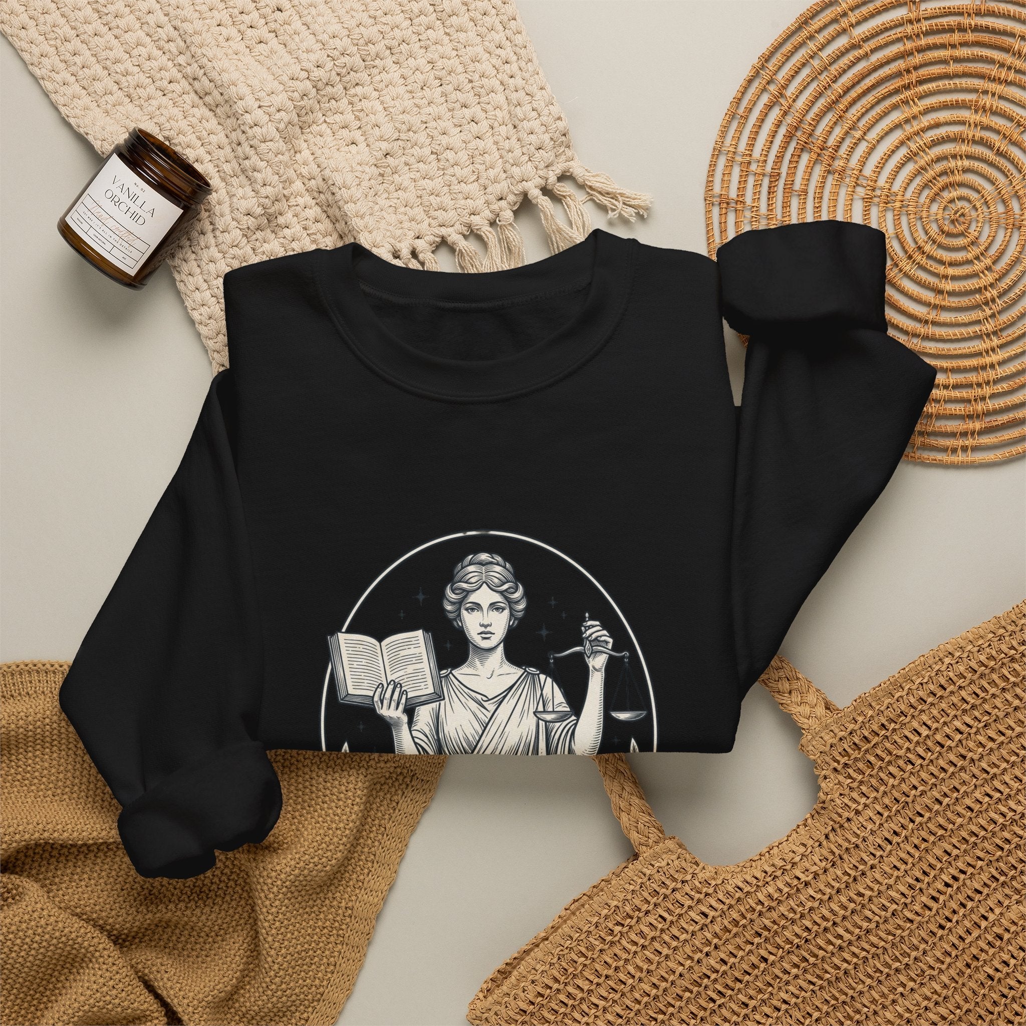 Let Her Decide Lady Justice Sweatshirt - Symbolic Statement Crewneck - Velqono
