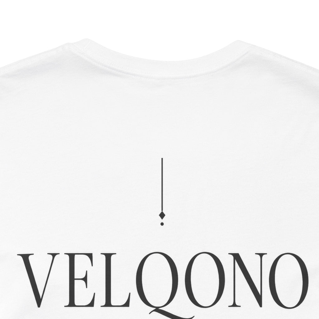 Men's Cotton T-Shirt with Minimal Back Graphic - Velqono