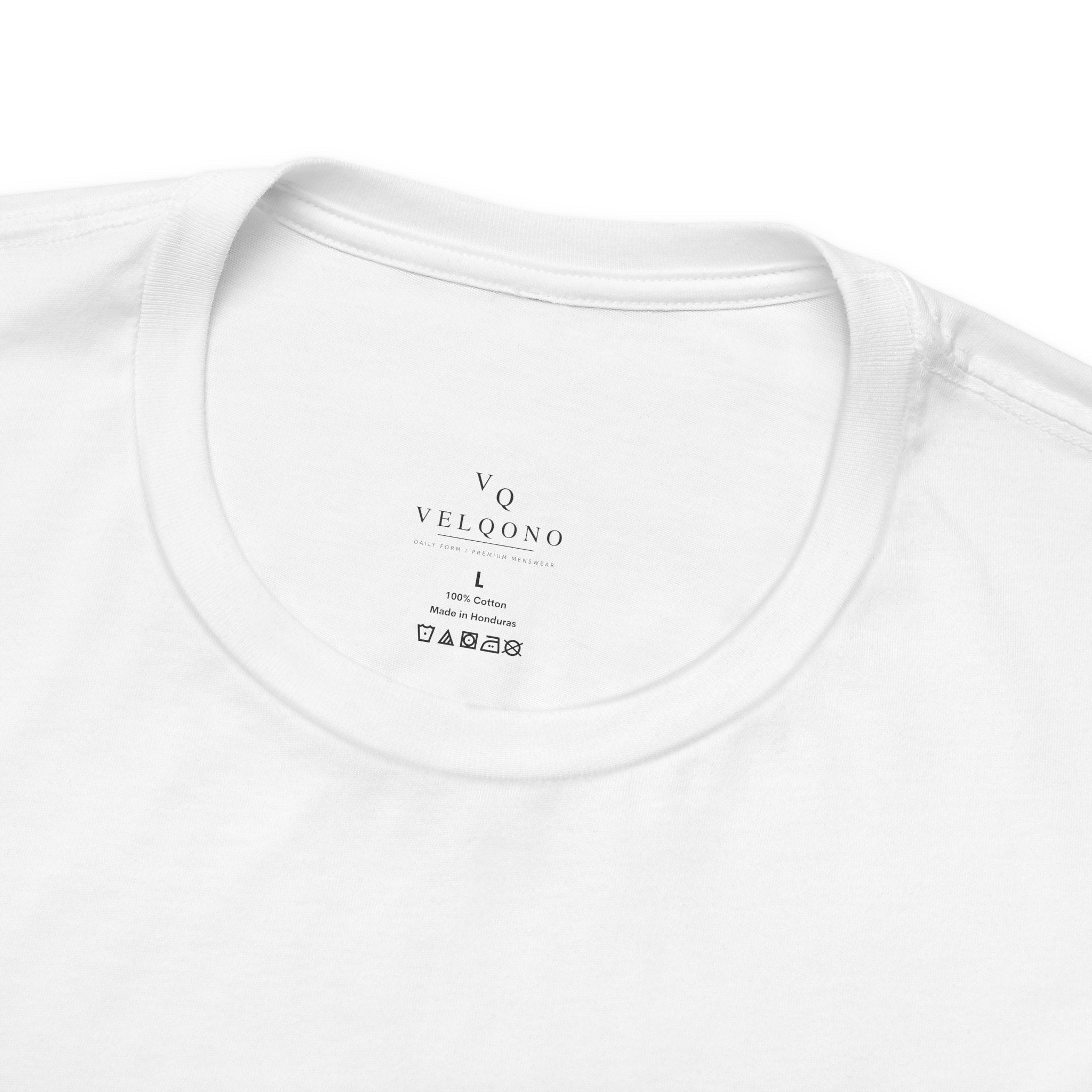 Men's Cotton T-Shirt with Minimal Back Graphic - Velqono