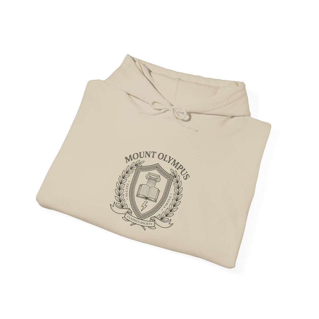 Mount Olympus Crest Hoodie | Greek Mythology, Mythcore Emblem - Velqono