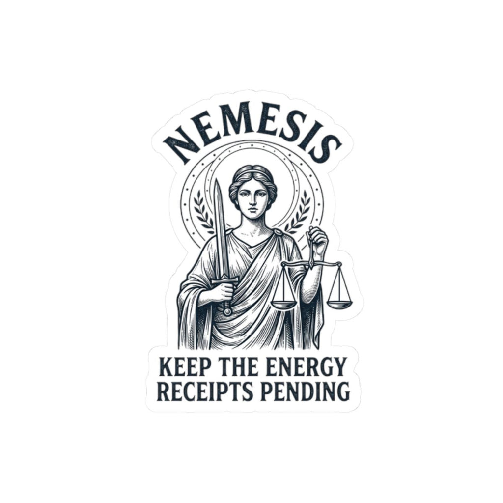 Nemesis Greek Mythology Sticker | Mythcore Dark Academia Kiss-Cut - Velqono
