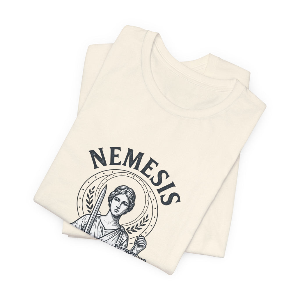 Nemesis Greek Mythology Tee | Mythcore Dark Academia Classical Art - Velqono
