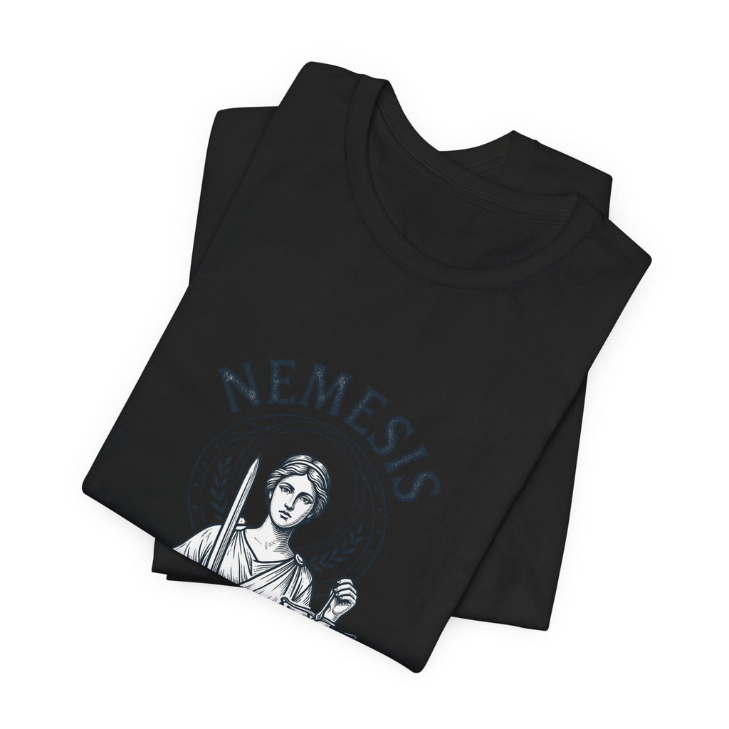 Nemesis Greek Mythology Tee | Mythcore Dark Academia Classical Art - Velqono
