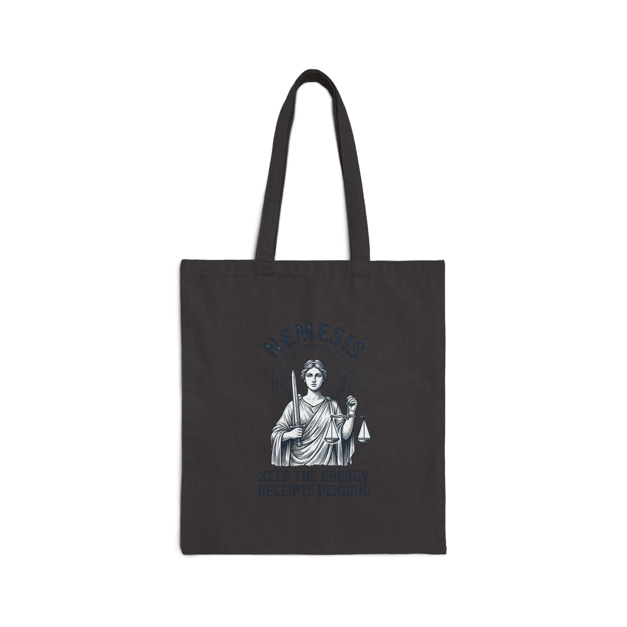 Nemesis Greek Mythology Tote | Mythcore, Dark Academia Canvas - Velqono
