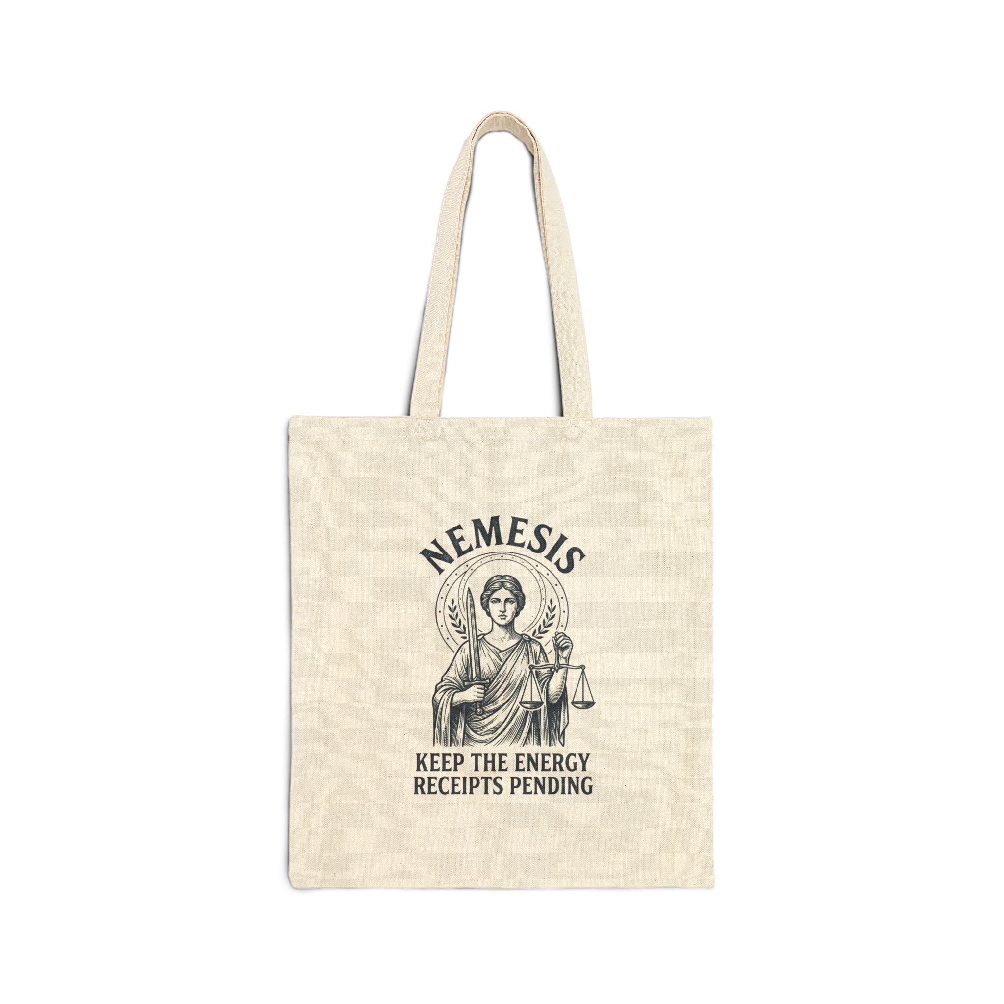 Nemesis Greek Mythology Tote | Mythcore, Dark Academia Canvas - Velqono
