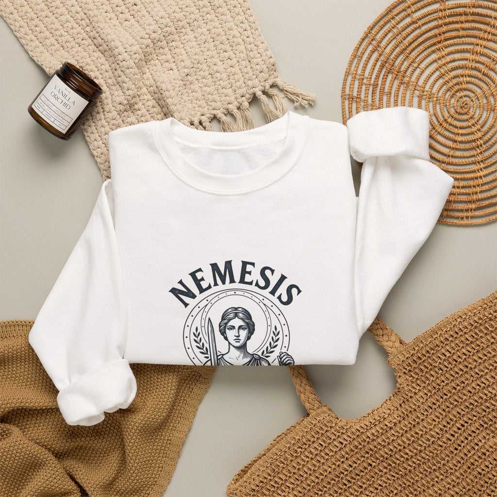 Nemesis Illustration Crewneck Sweatshirt | Greek Mythology, Mythcore - Velqono