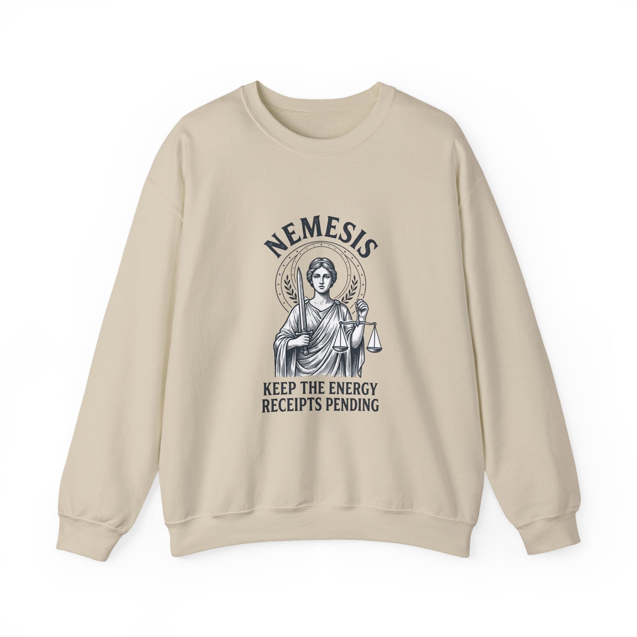 Nemesis Illustration Crewneck Sweatshirt | Greek Mythology, Mythcore - Velqono