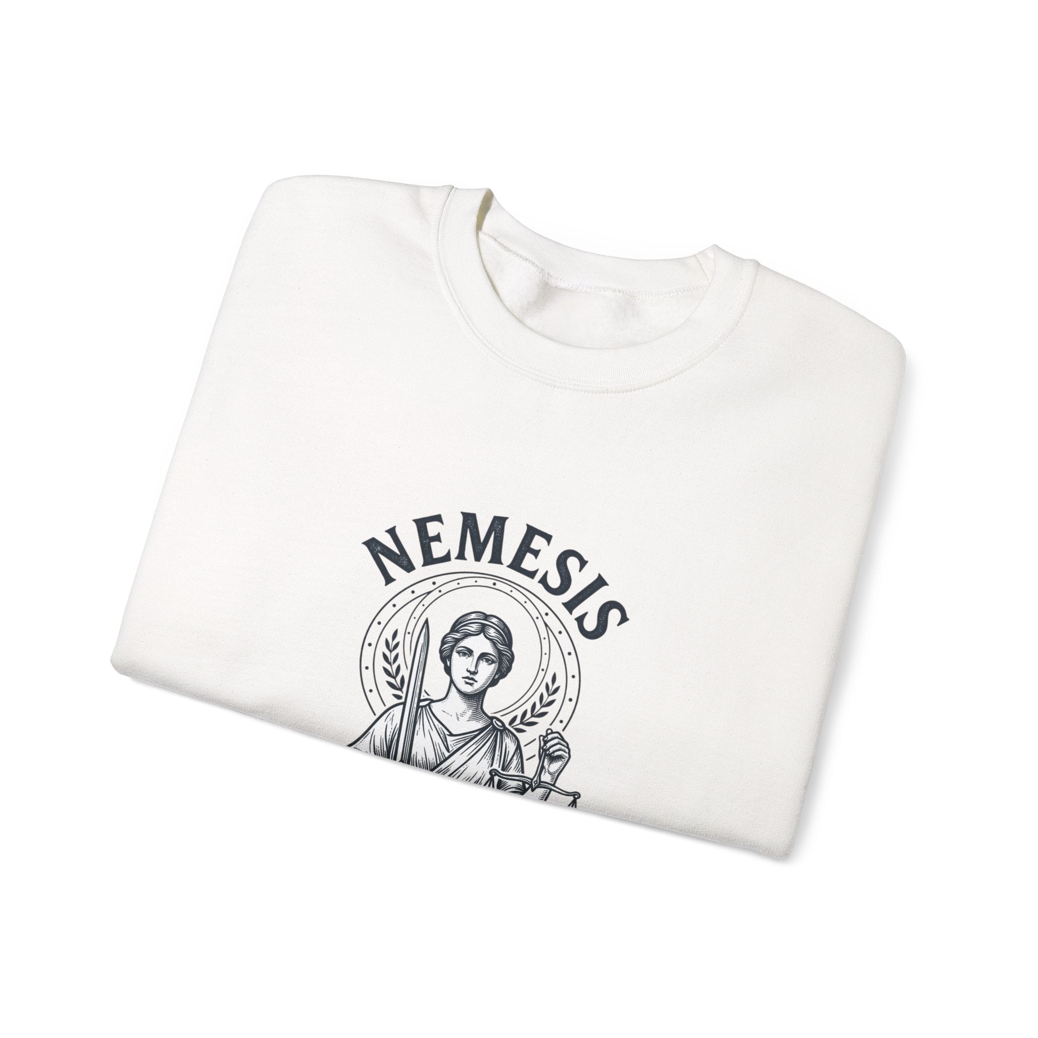 Nemesis Illustration Crewneck Sweatshirt | Greek Mythology, Mythcore - Velqono