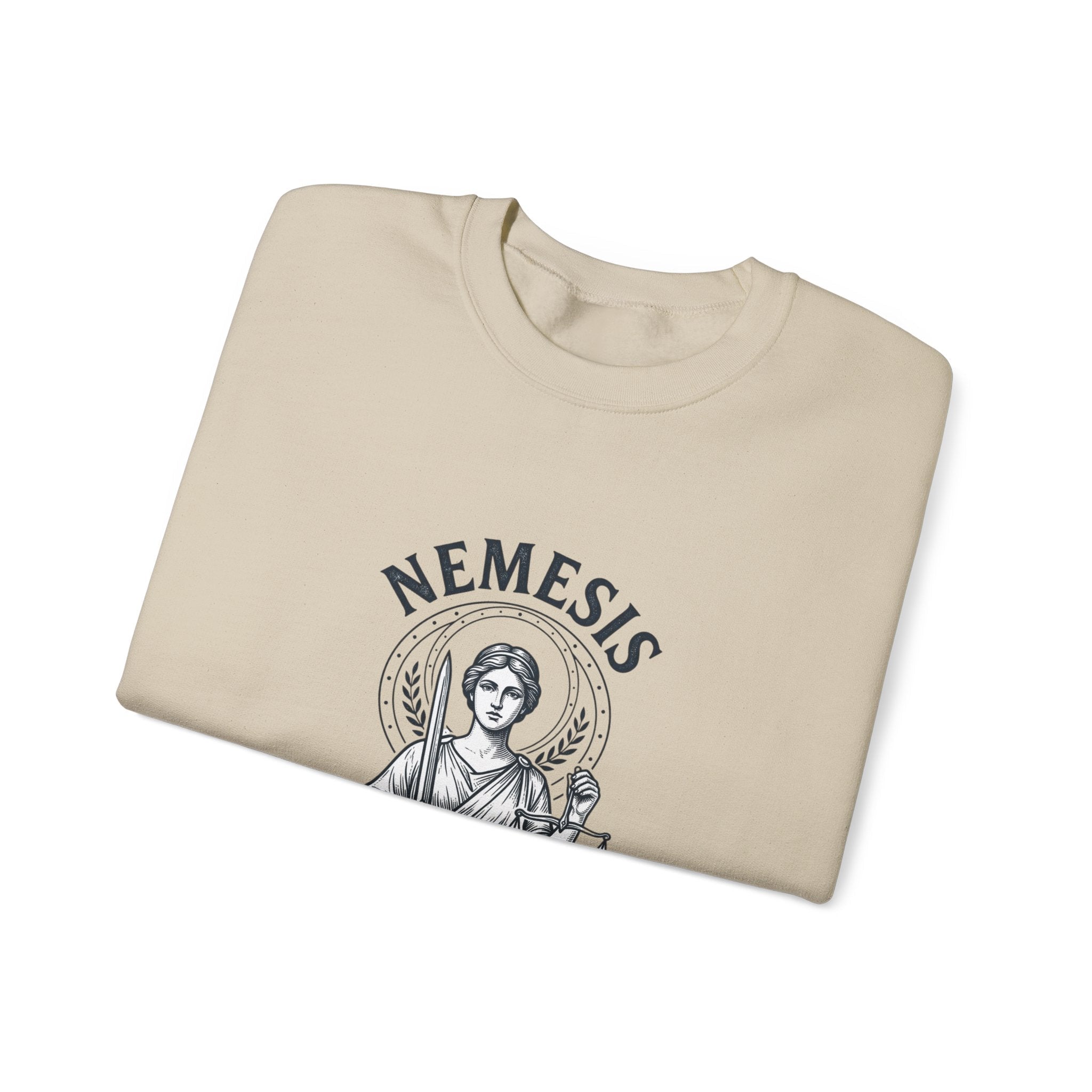 Nemesis Illustration Crewneck Sweatshirt | Greek Mythology, Mythcore - Velqono