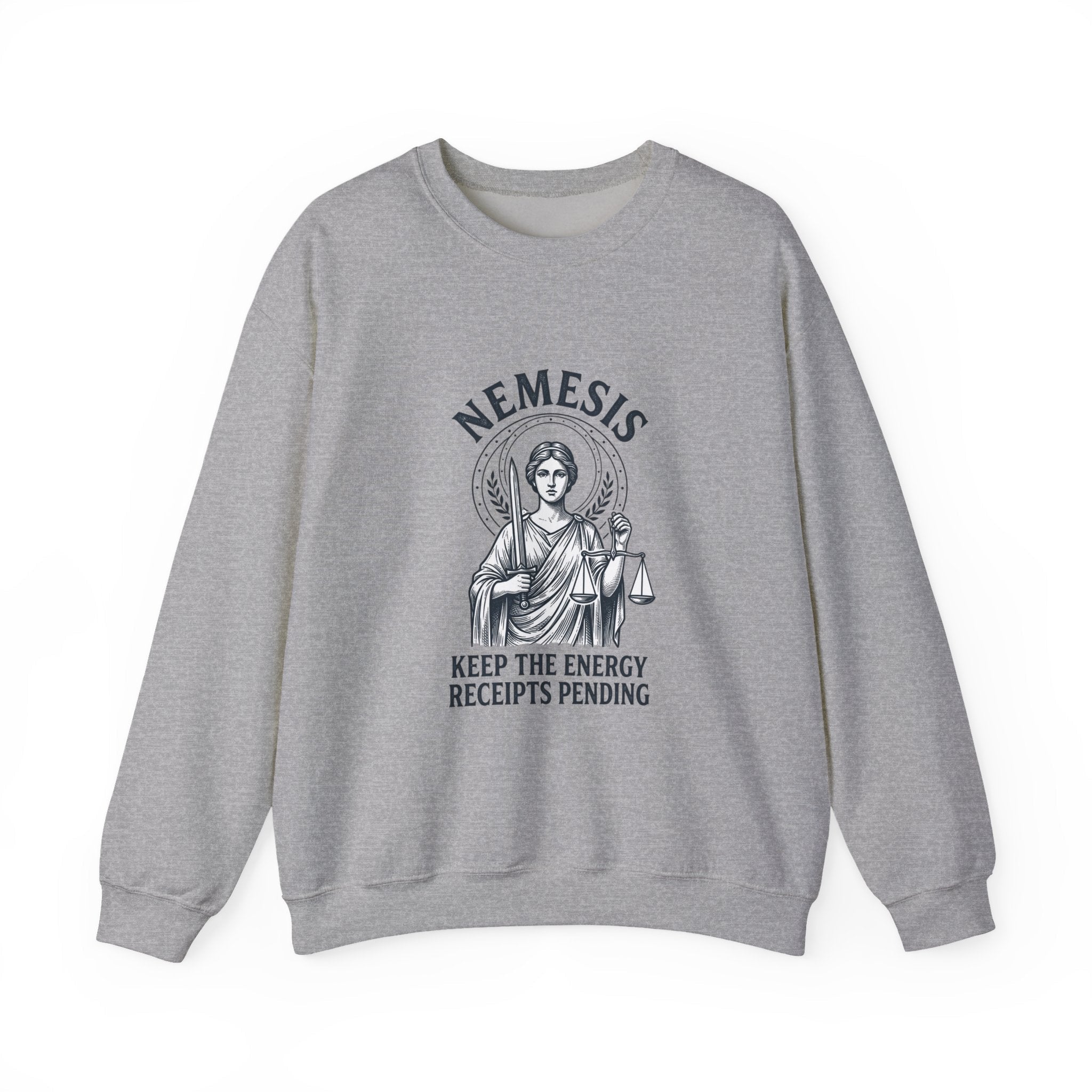 Nemesis Illustration Crewneck Sweatshirt | Greek Mythology, Mythcore - Velqono