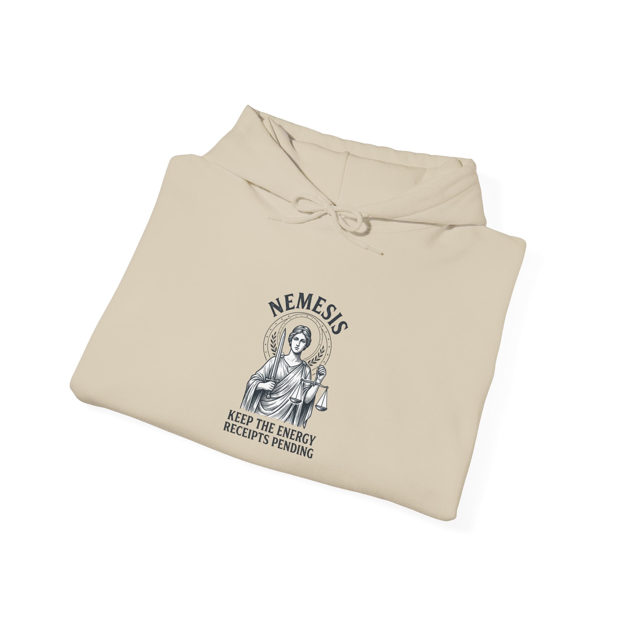 Nemesis Illustration Hoodie | Greek Mythology, Mythcore, Classical Art - Velqono