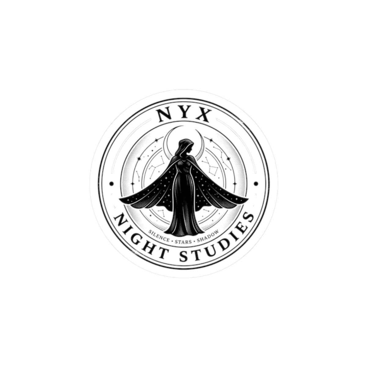 Nyx Night Studies Kiss-Cut Sticker | Mythcore Greek Mythology Celestial - Velqono