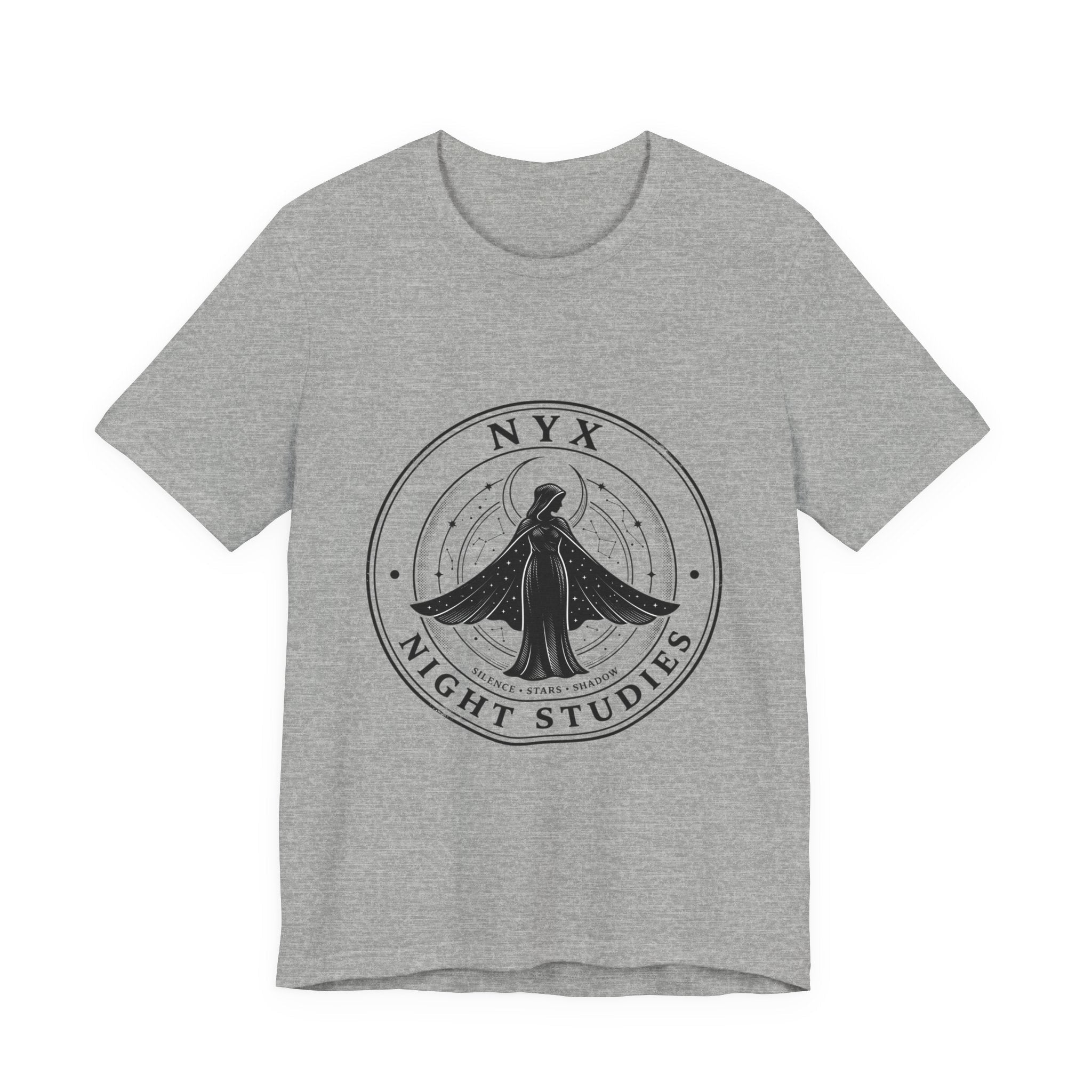 Nyx Night Studies T-Shirt | Greek Mythology, Mythcore Emblem - Velqono