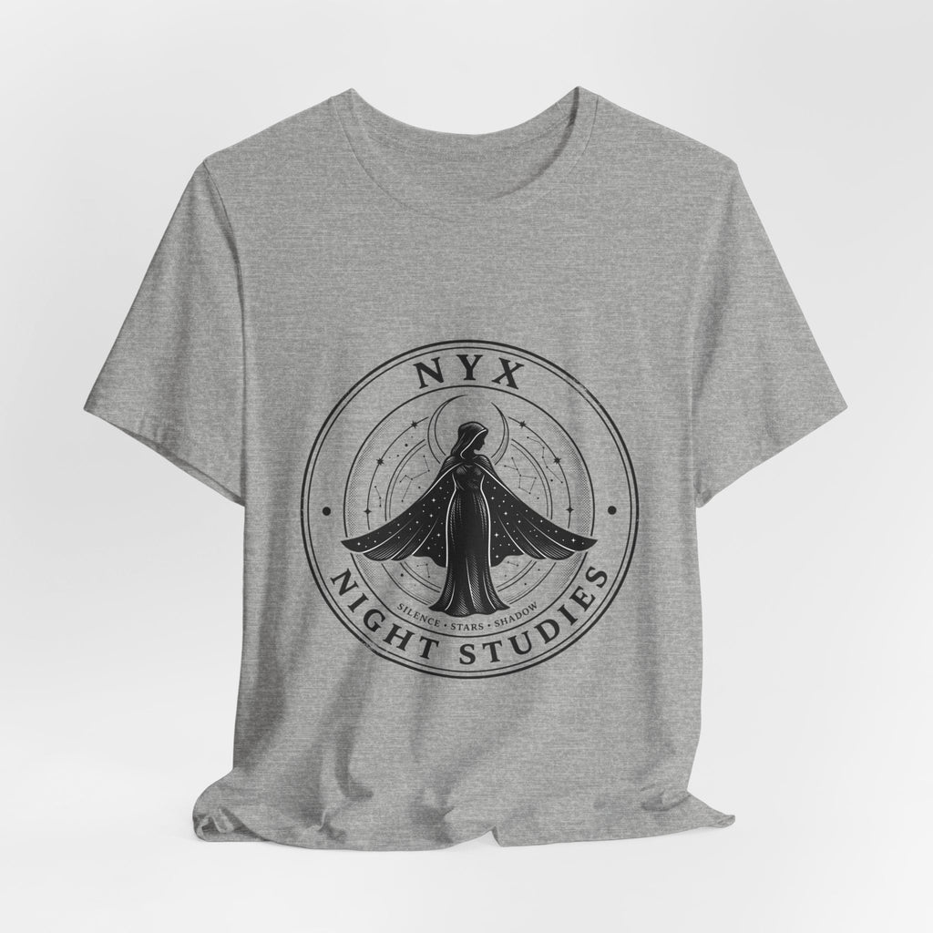 Nyx Night Studies T-Shirt | Greek Mythology, Mythcore Emblem - Velqono