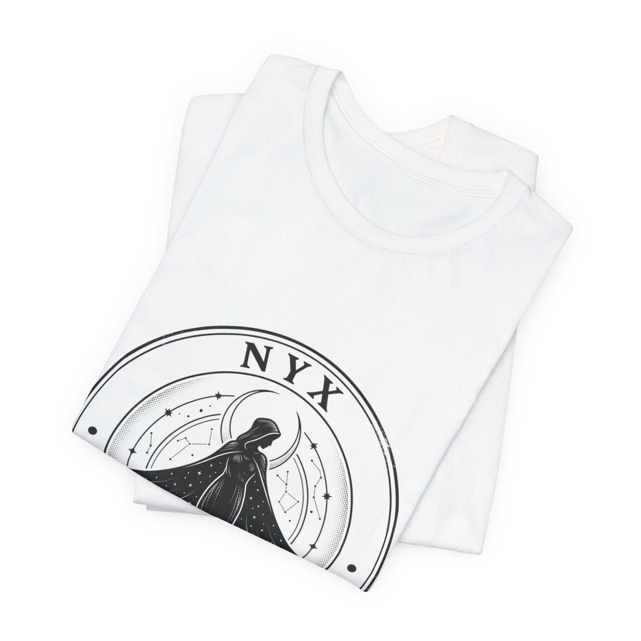 Nyx Night Studies T-Shirt | Greek Mythology, Mythcore Emblem - Velqono