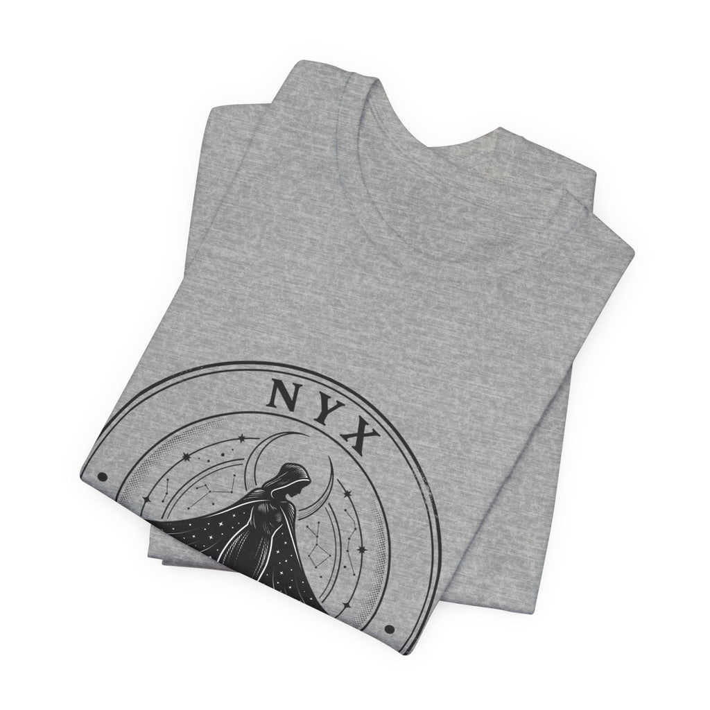 Nyx Night Studies T-Shirt | Greek Mythology, Mythcore Emblem - Velqono