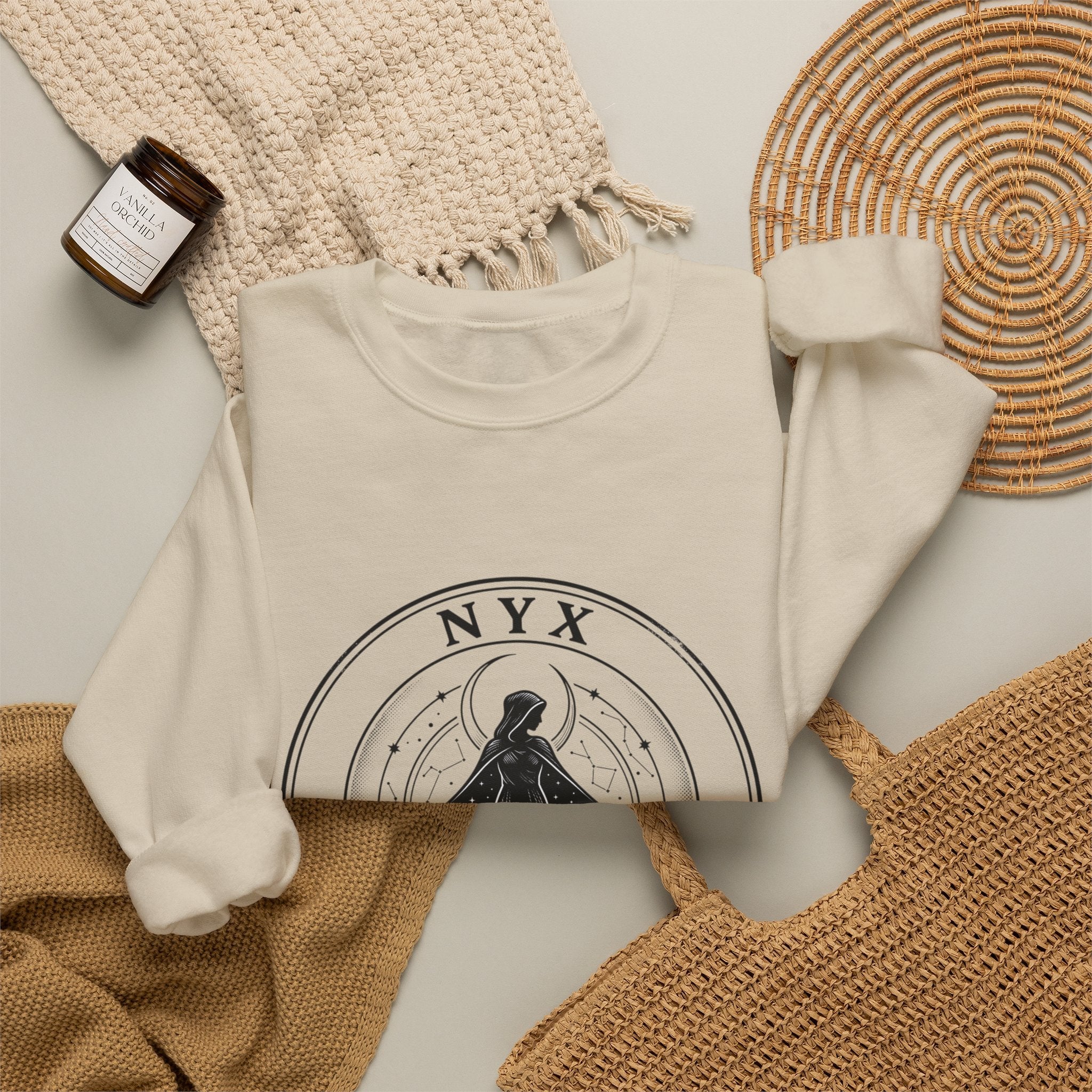 Nyx Night Studios Crest Sweatshirt | Greek Mythology, Mythcore - Velqono