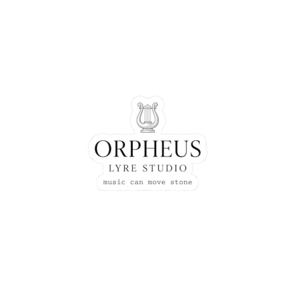 Orpheus Lyre Studio Logo Sticker | Greek Mythology, Mythcore Kiss-Cut - Velqono