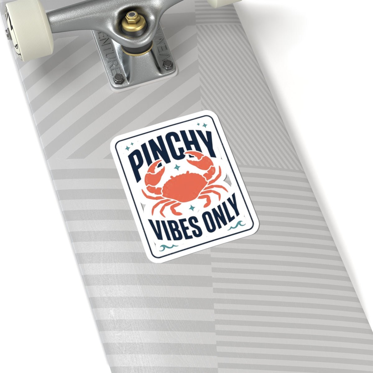 Pinchy Vibes Only Sticker | Crab Mood, Cute Crabby Coastal Humor - Velqono