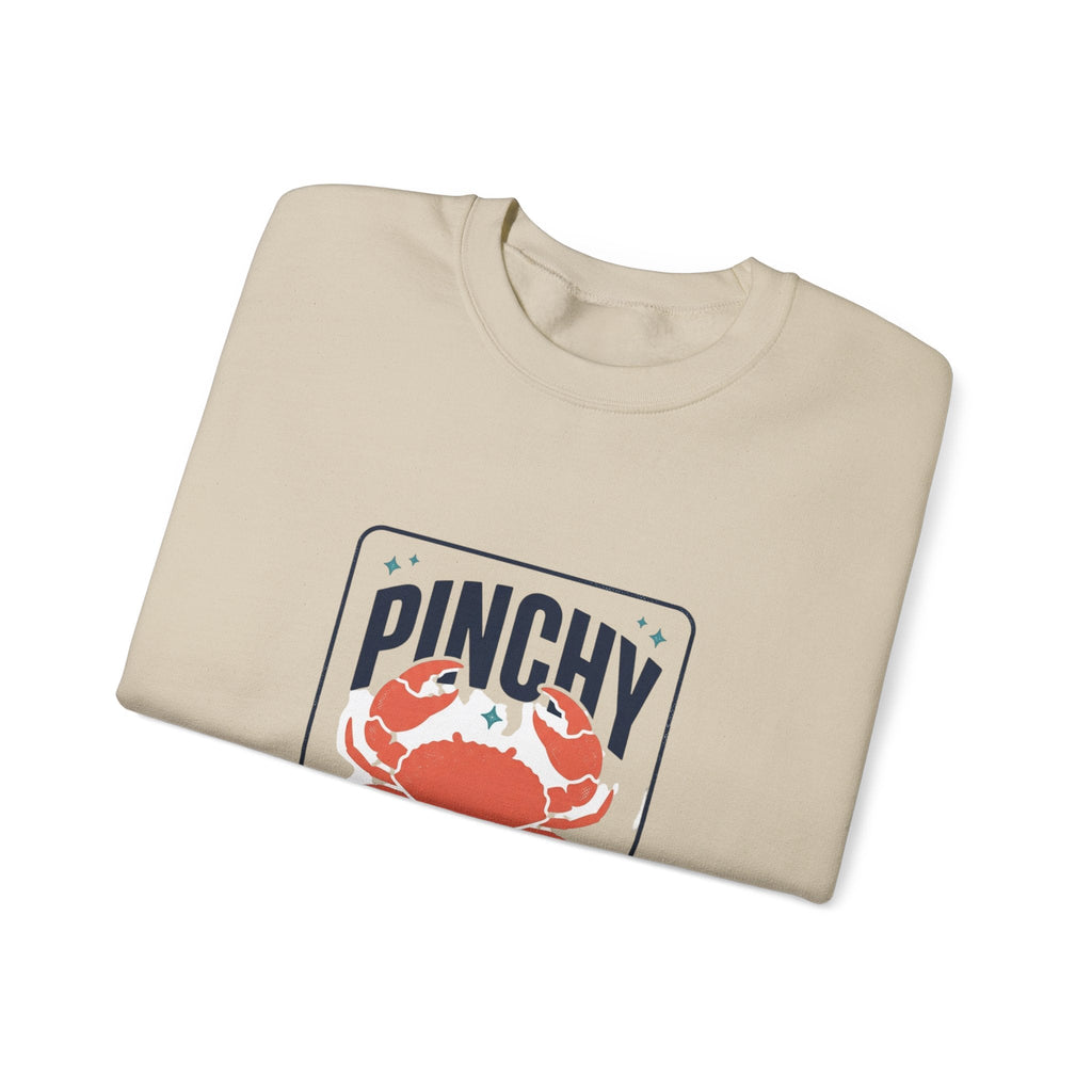 Pinchy Vibes Only Sweatshirt | Crab, Sarcastic Coastal Humor - Velqono