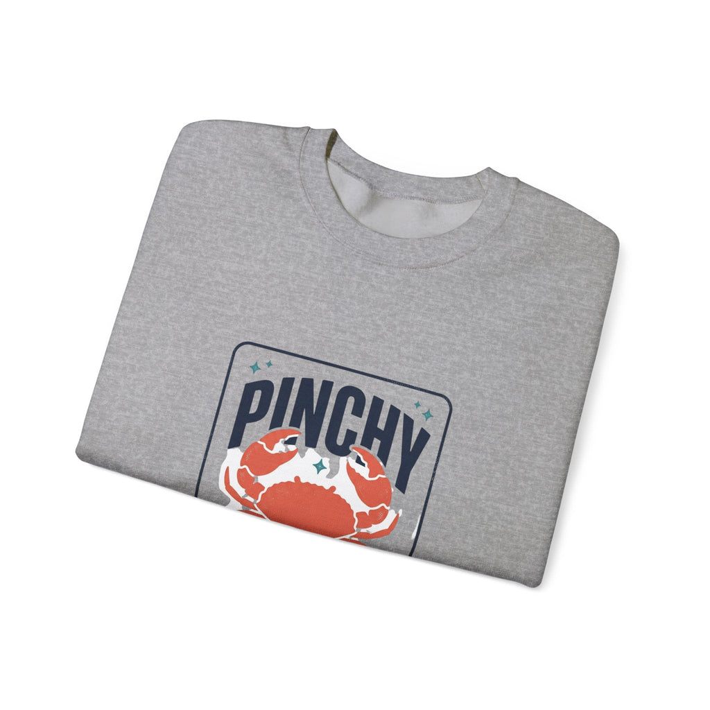 Pinchy Vibes Only Sweatshirt | Crab, Sarcastic Coastal Humor - Velqono