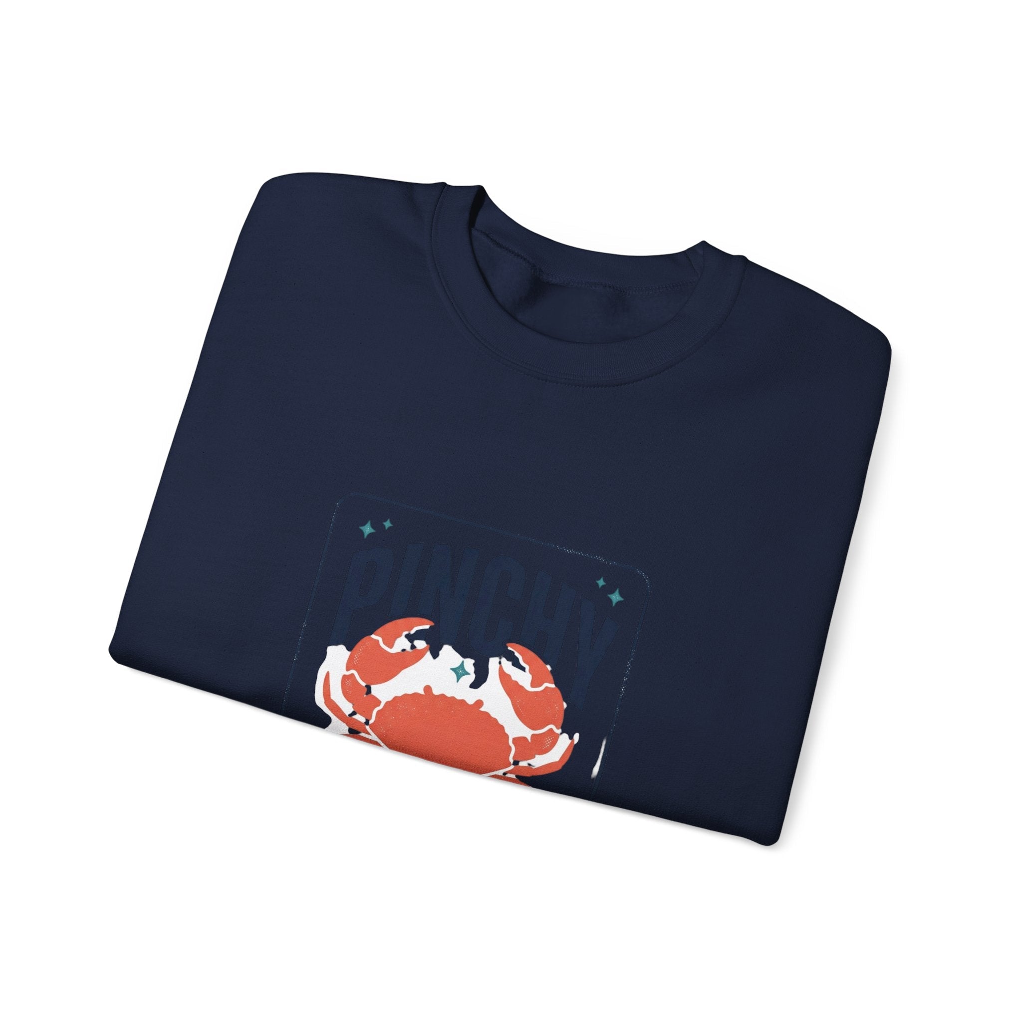 Pinchy Vibes Only Sweatshirt | Crab, Sarcastic Coastal Humor - Velqono