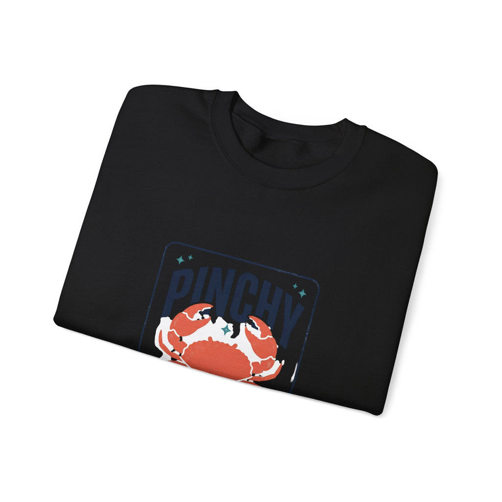 Pinchy Vibes Only Sweatshirt | Crab, Sarcastic Coastal Humor - Velqono
