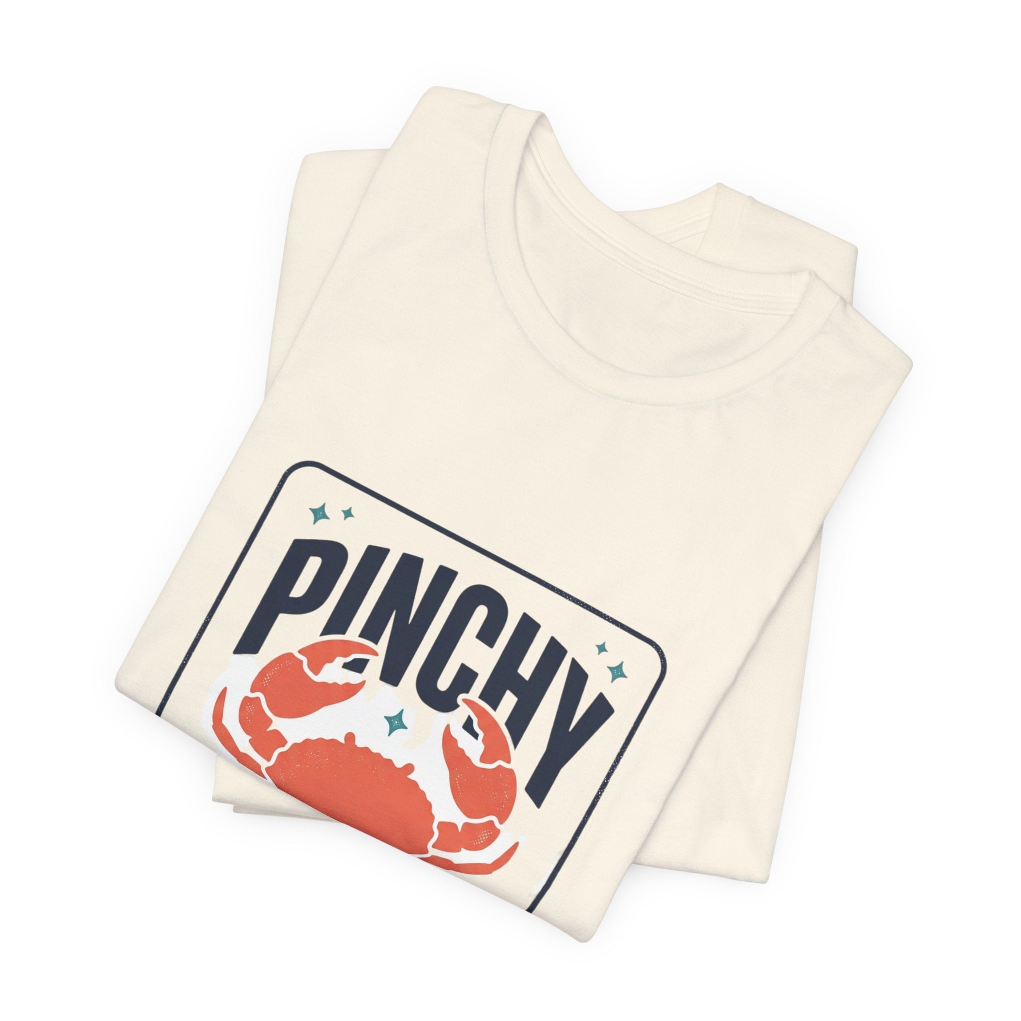 Pinchy Vibes Only Tee | Crabby Coastal Humor, Cute Crab Illustration - Velqono