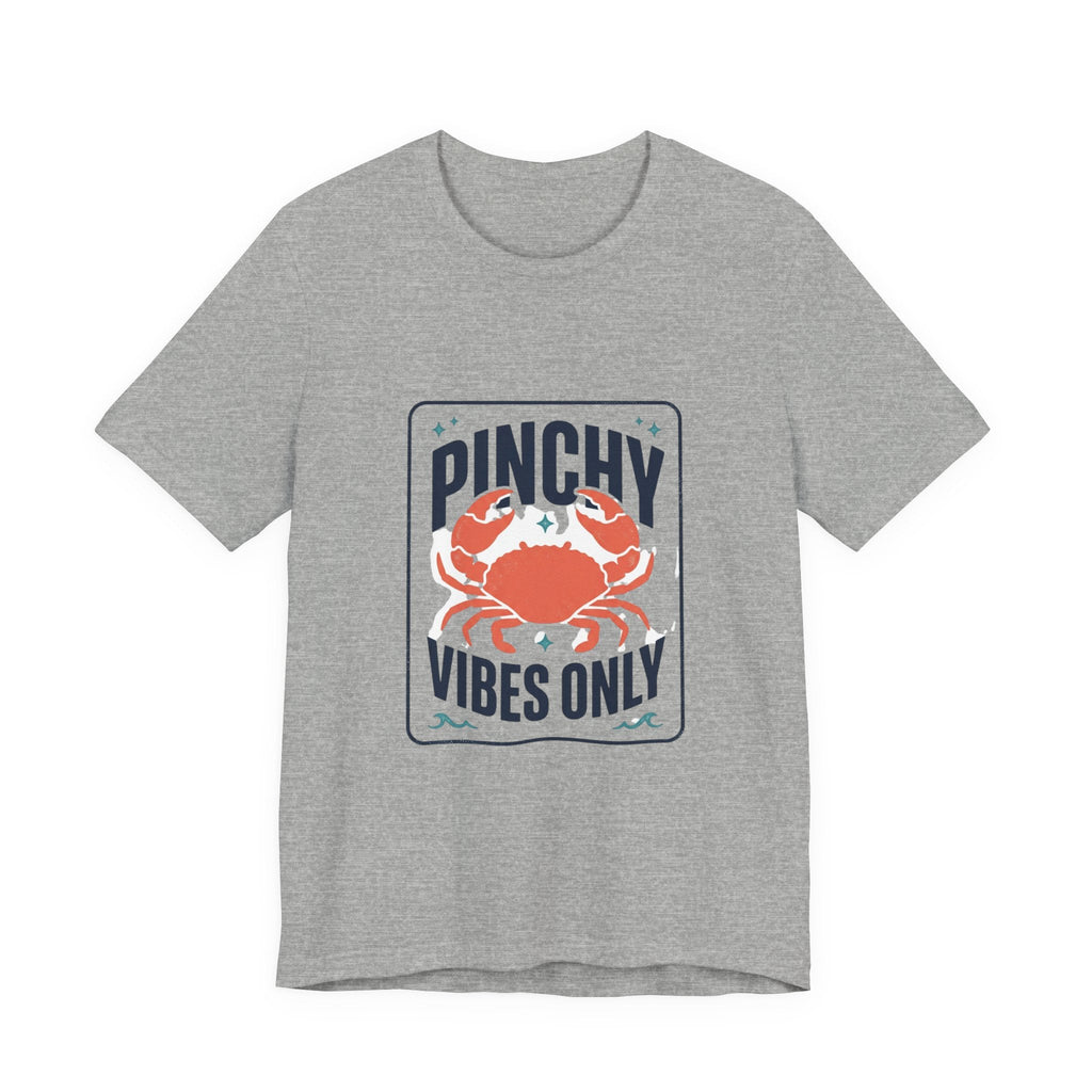 Pinchy Vibes Only Tee | Crabby Coastal Humor, Cute Crab Illustration - Velqono