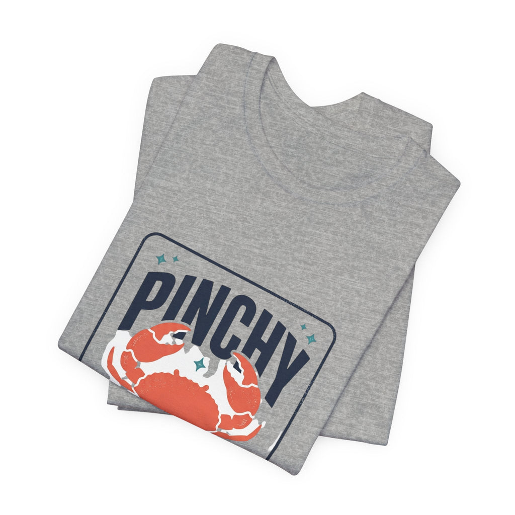 Pinchy Vibes Only Tee | Crabby Coastal Humor, Cute Crab Illustration - Velqono
