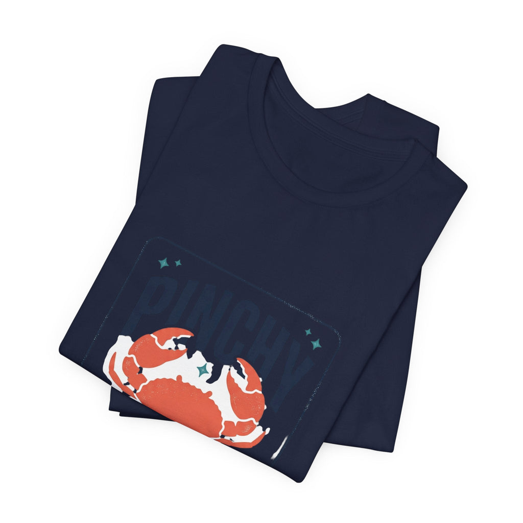 Pinchy Vibes Only Tee | Crabby Coastal Humor, Cute Crab Illustration - Velqono