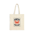 Pinchy Vibes Only Tote | Crab Illustration, Coastal Cute Humorous - Velqono