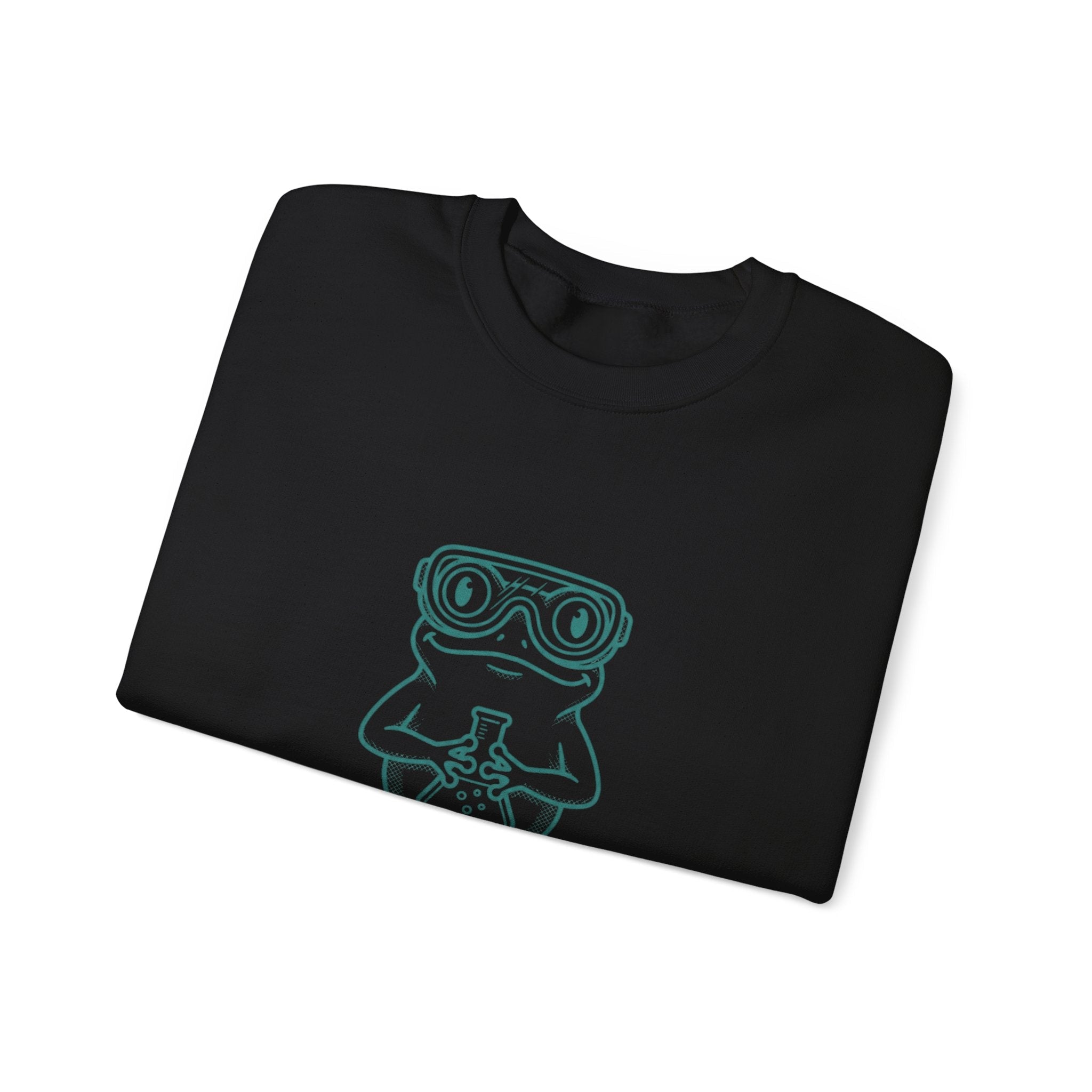 Science Is Ribbiting Frog Graphic Sweatshirt | Science Humor, Lab Joke - Velqono