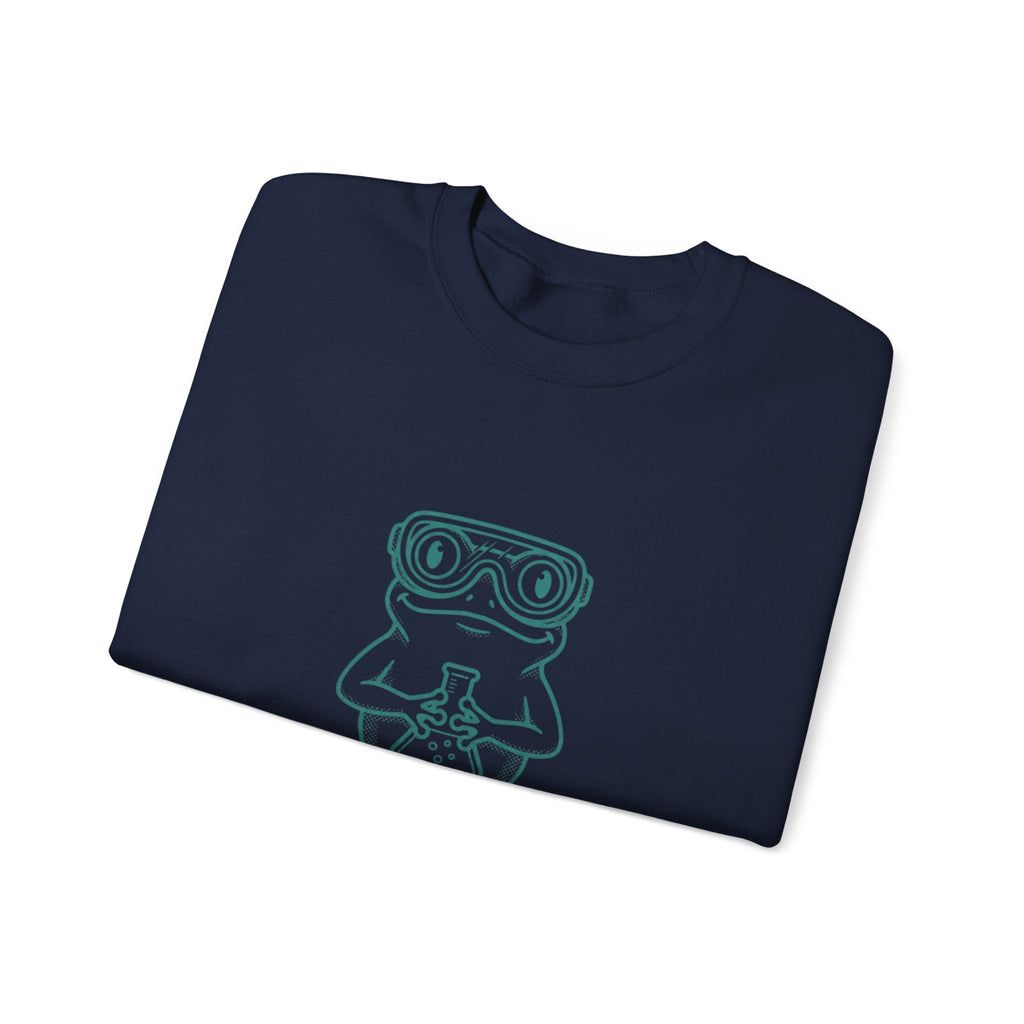 Science Is Ribbiting Frog Graphic Sweatshirt | Science Humor, Lab Joke - Velqono