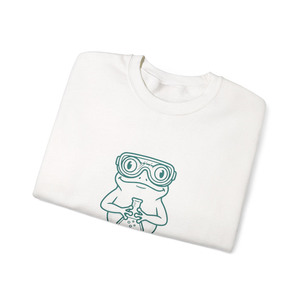 Science Is Ribbiting Frog Graphic Sweatshirt | Science Humor, Lab Joke - Velqono