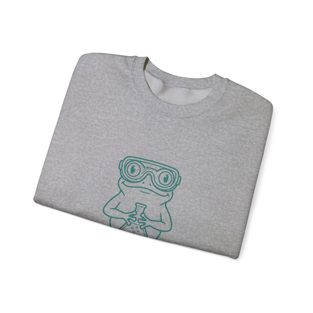 Science Is Ribbiting Frog Graphic Sweatshirt | Science Humor, Lab Joke - Velqono