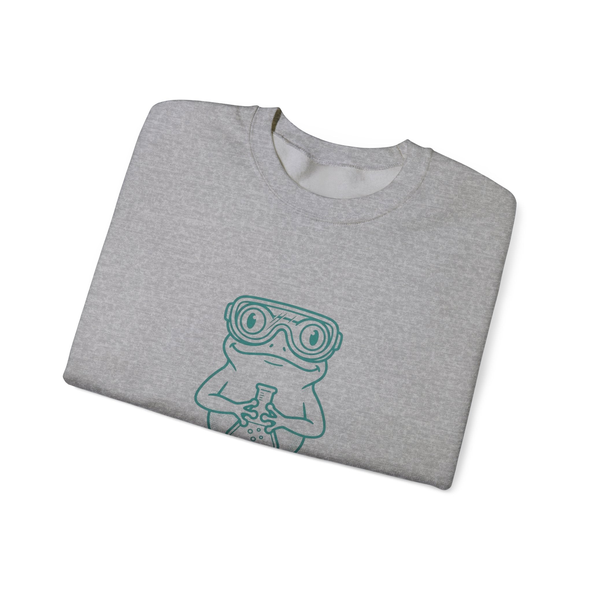 Science Is Ribbiting Frog Graphic Sweatshirt | Science Humor, Lab Joke - Velqono