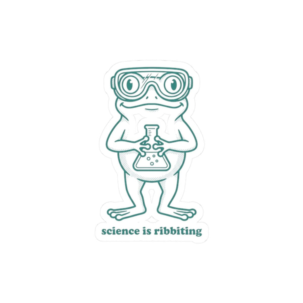 science is ribbiting sticker | science humor, lab pun - Velqono