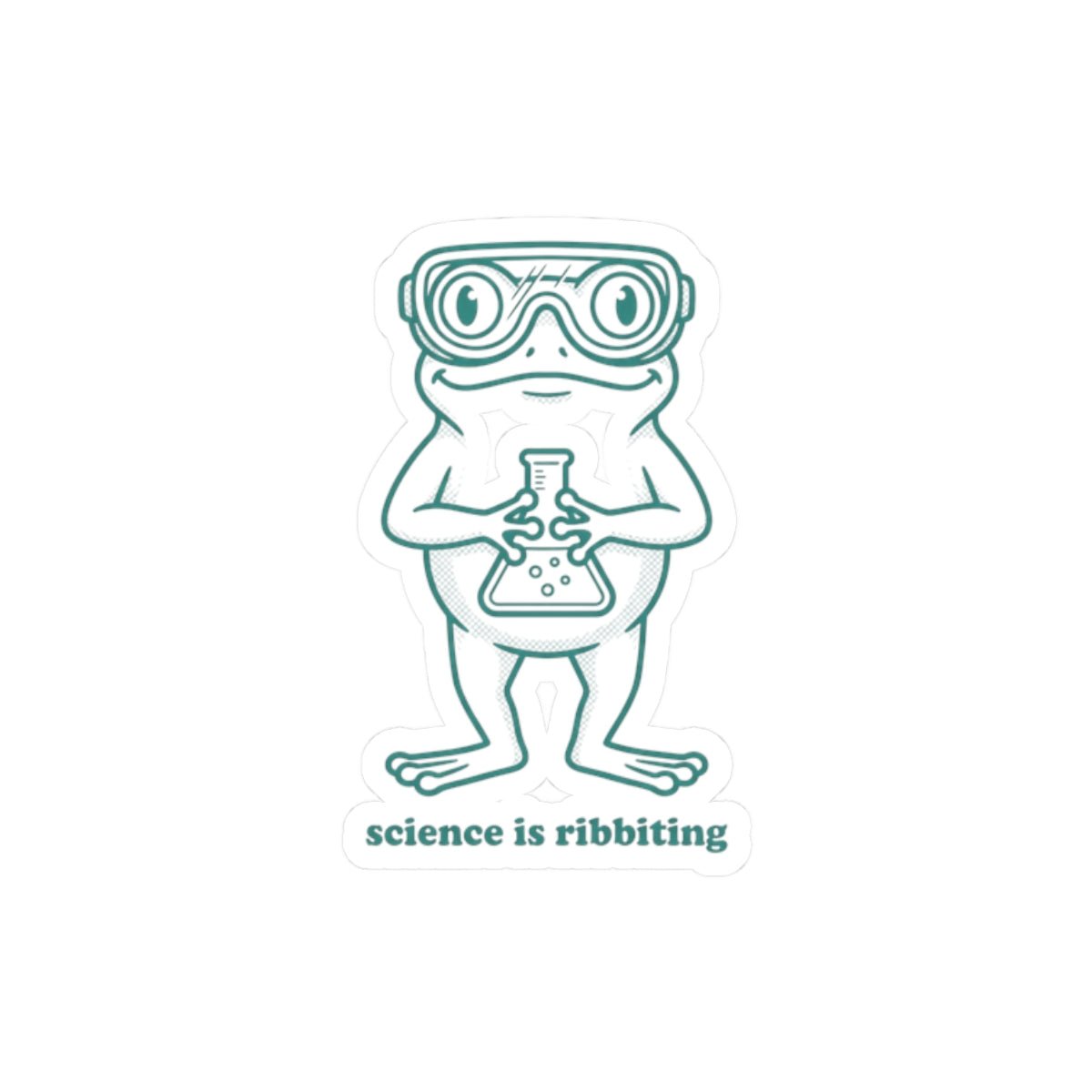 science is ribbiting sticker | science humor, lab pun - Velqono