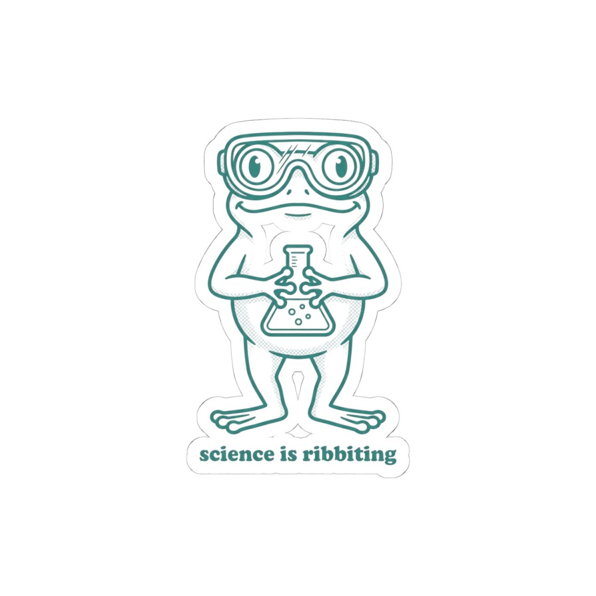 science is ribbiting sticker | science humor, lab pun - Velqono