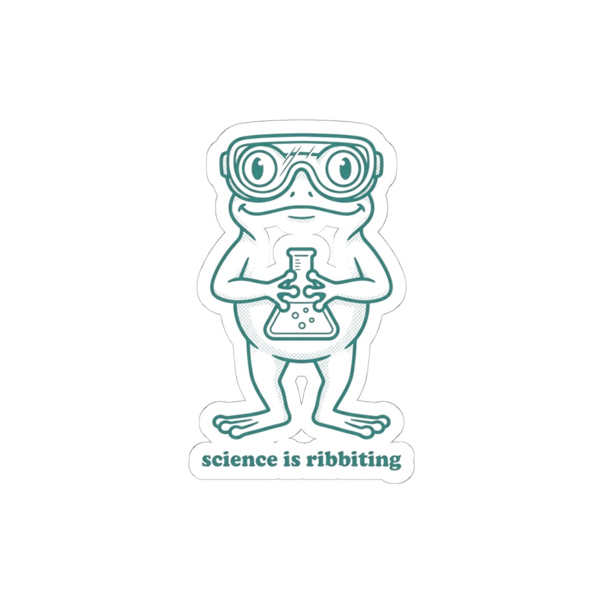 science is ribbiting sticker | science humor, lab pun - Velqono