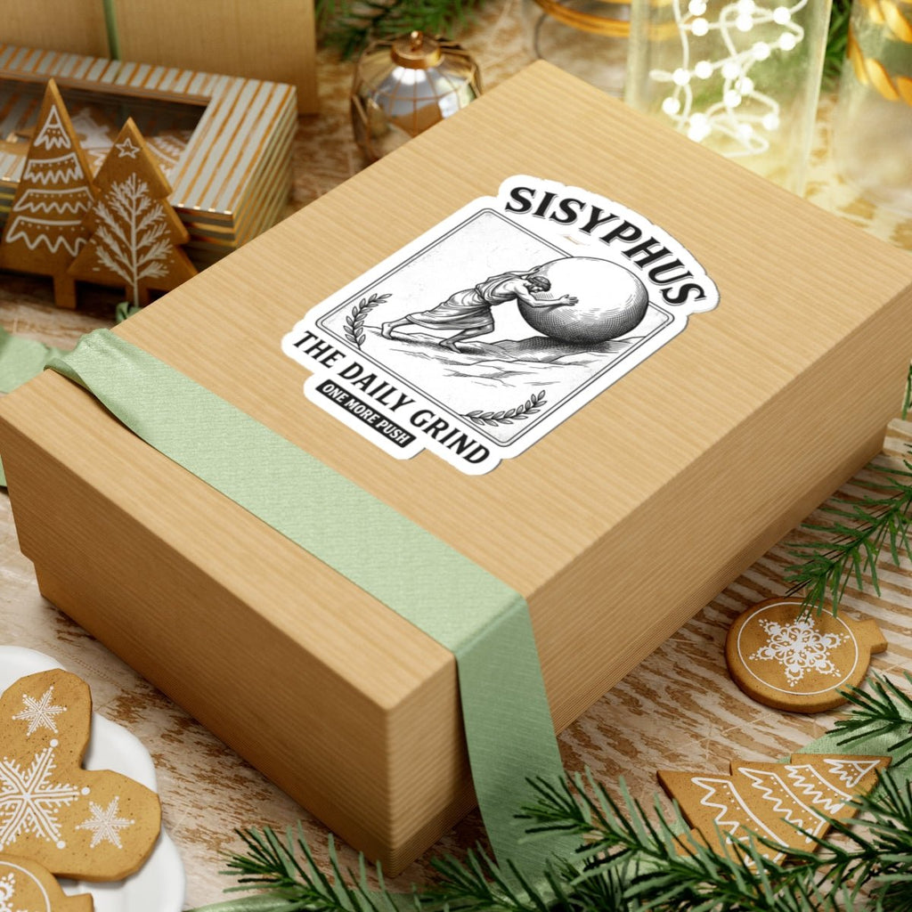 Sisyphus The Daily Grind Kiss-Cut Stickers | Mythcore Greek Mythology - Velqono