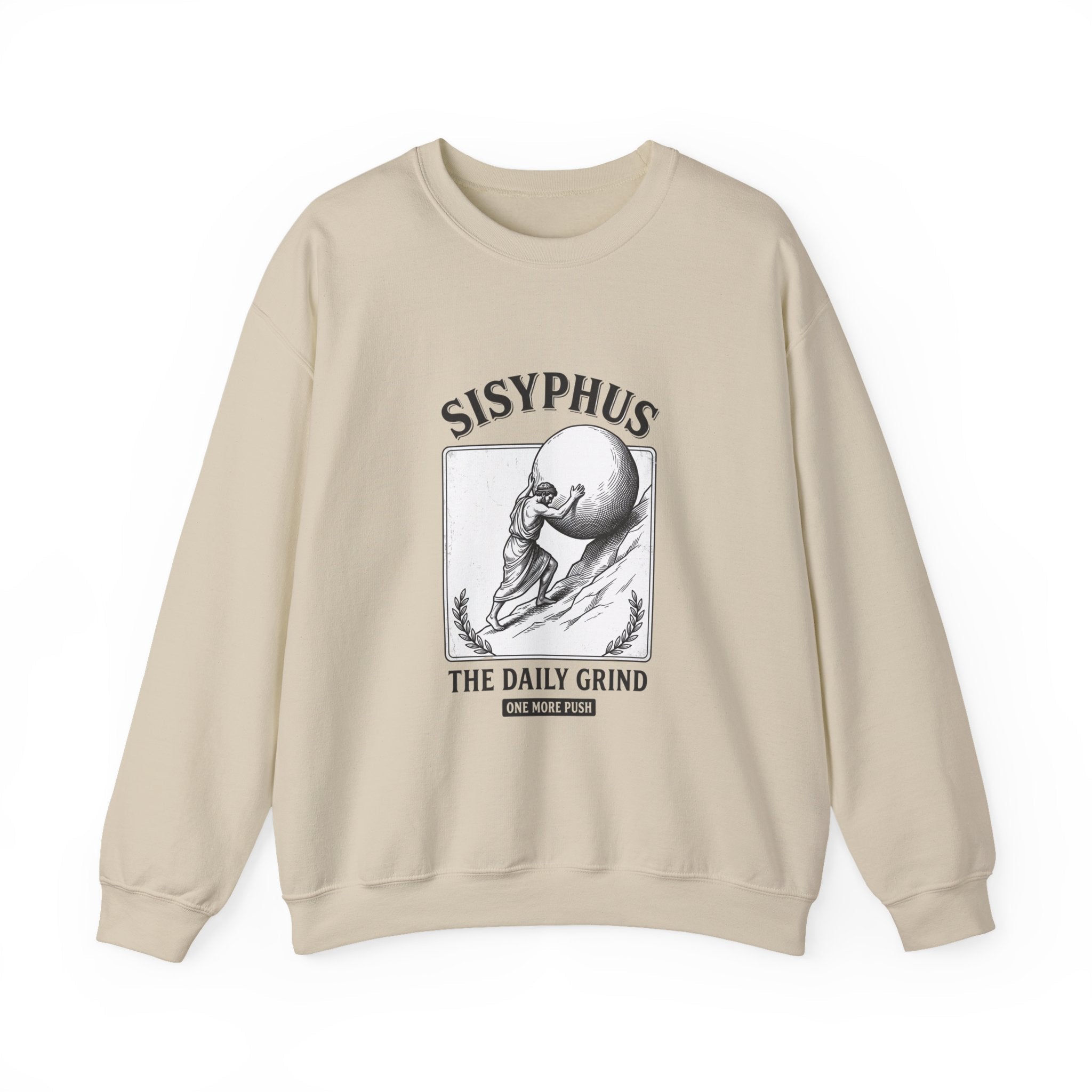 Sisyphus The Daily Grind Sweatshirt | Greek Mythology, Mythcore - Velqono